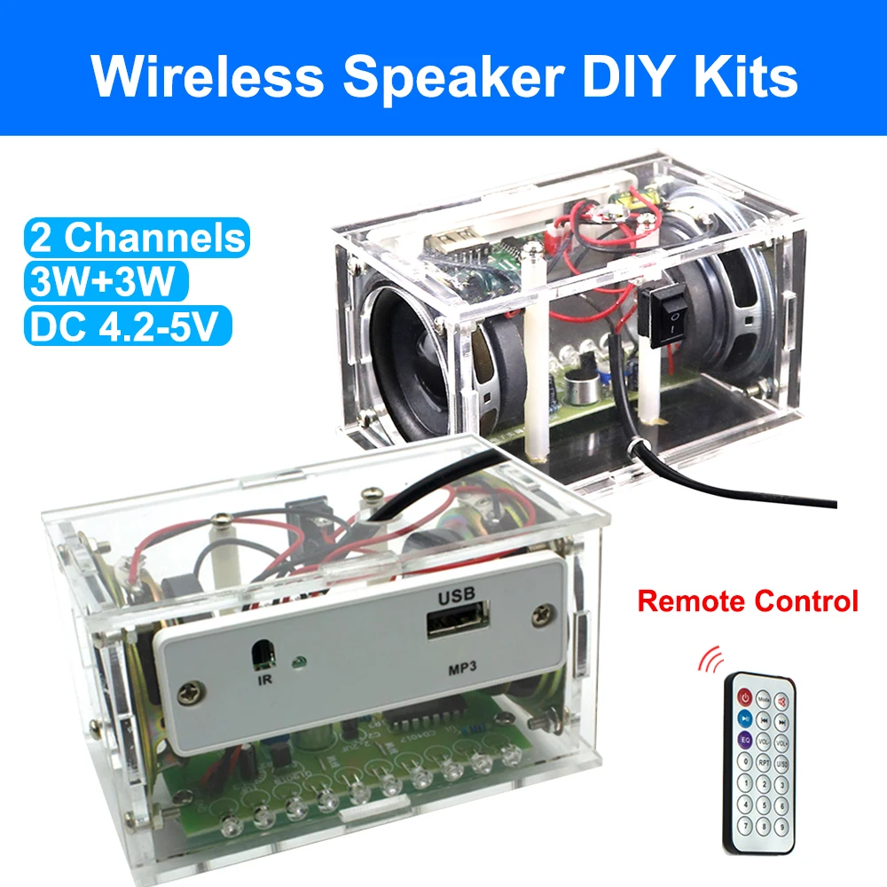 Kit de soldadura electrónica DIY, montaje de producción de Altavoz Bluetooth, práctica de enseñanza, componente de Kit electrónico DIY - imagen 2