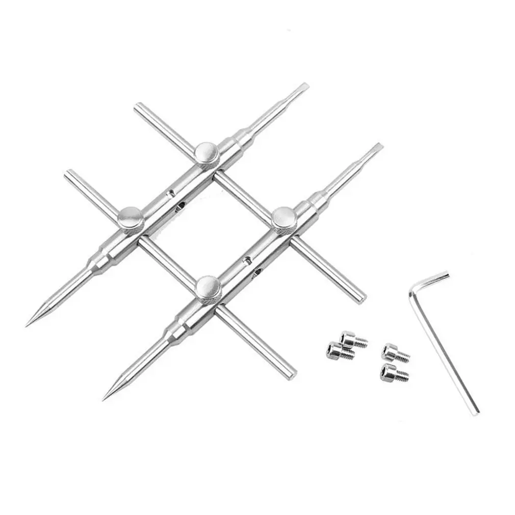 Llave inglesa de reparación de lente de cámara de acero inoxidable, juego de herramientas de apertura, desmontar el rango de la lente de 25mm a 130mm