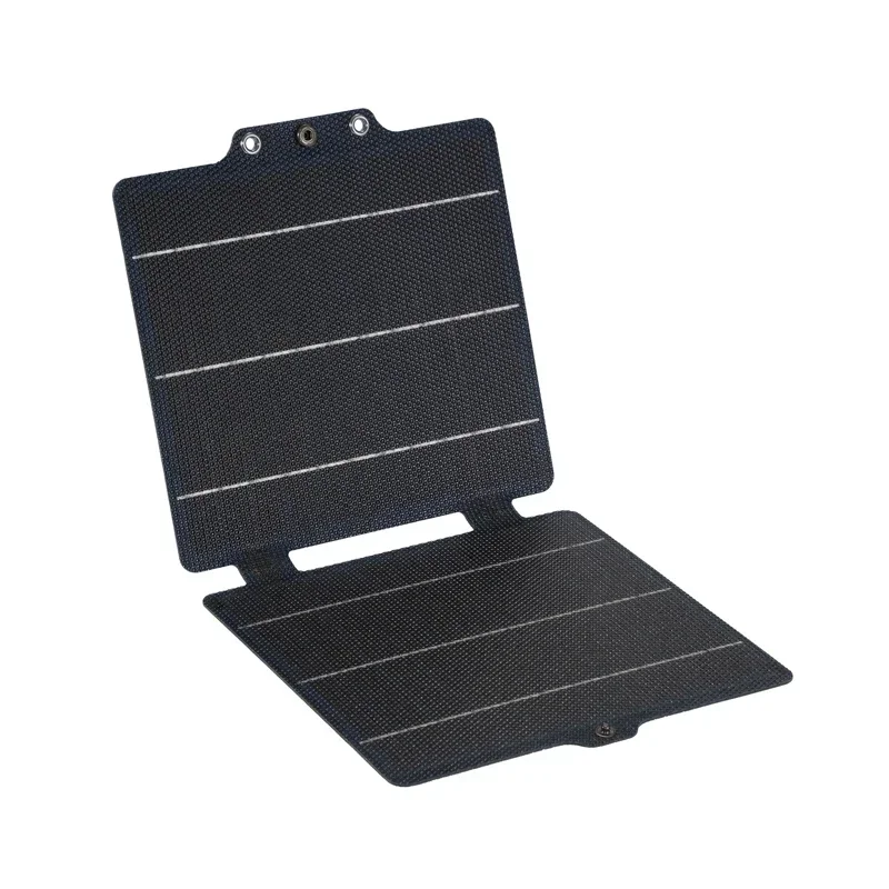 Panel Solar portátil de 10W y 5V, cargador de teléfono USB-C/USB, cargador de banco de energía móvil plegable para teléfono móvil, banco de energía para Camping - imagen 4