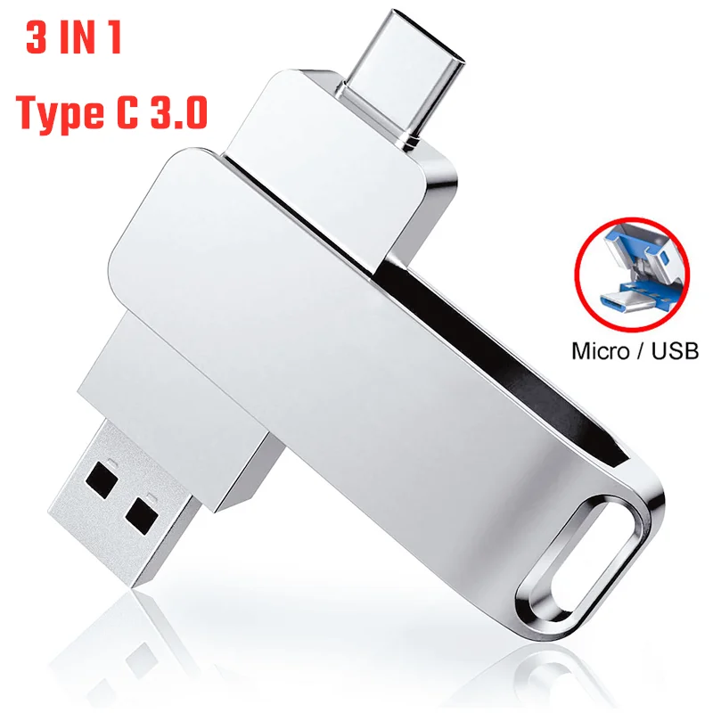 Memoria USB 3,0 para ordenador, Pendrive tipo C de 256GB, 64GB, 32GB, 16GB, 128GB y 512GB - imagen 3