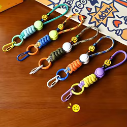 Nuevo bloqueo de Color cuerda colgante cadena de teléfono para funda de teléfono cuerda tejida para bolso llavero corto cuerda ajustable para exteriores
