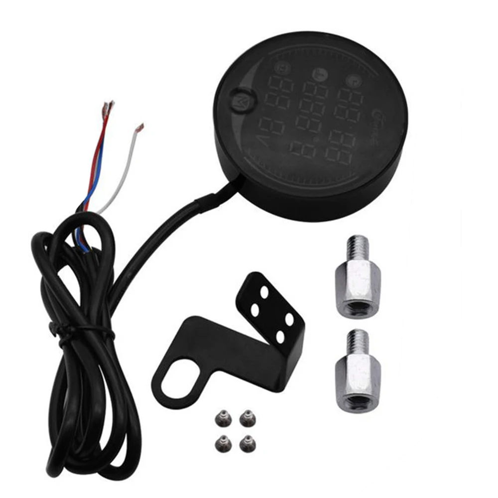 Voltímetro Digital multifuncional LED DC 9-24V, termómetro, reloj electrónico, cronómetro, voltaje, temperatura, tiempo, Panel de visualización - imagen 3