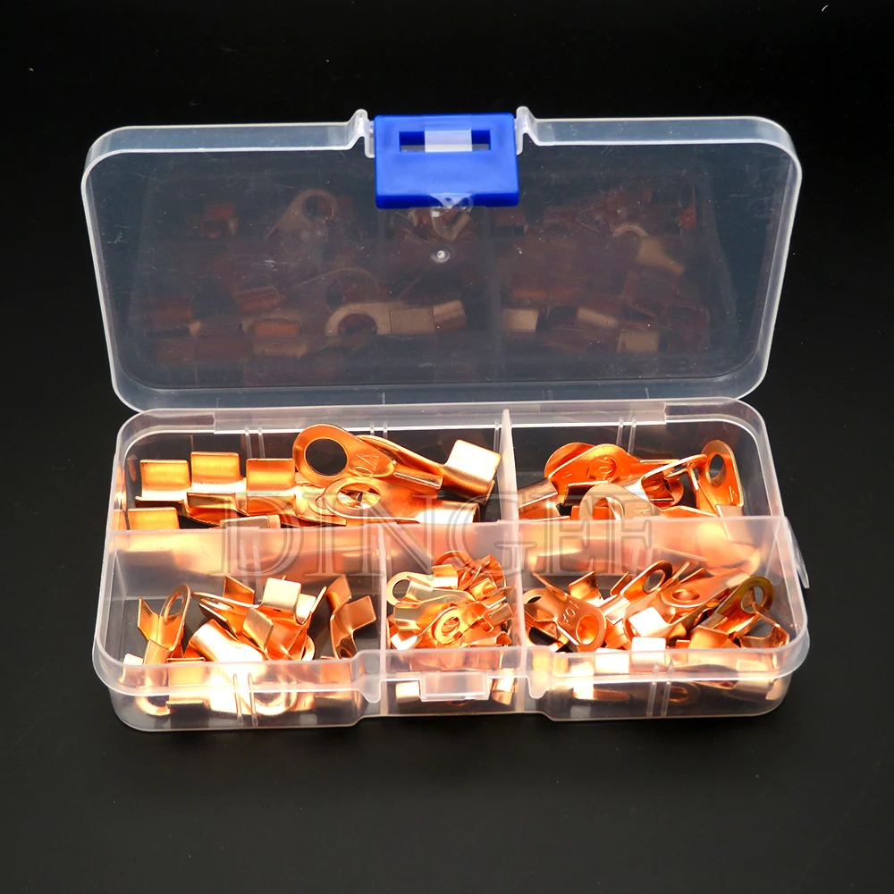 Terminal de conector de Cable de batería de cobre, terminales de Cable abiertos Mayitr OT-3A OT-10A OT-20A OT-40A OT-60A, 80 Uds. - imagen 2