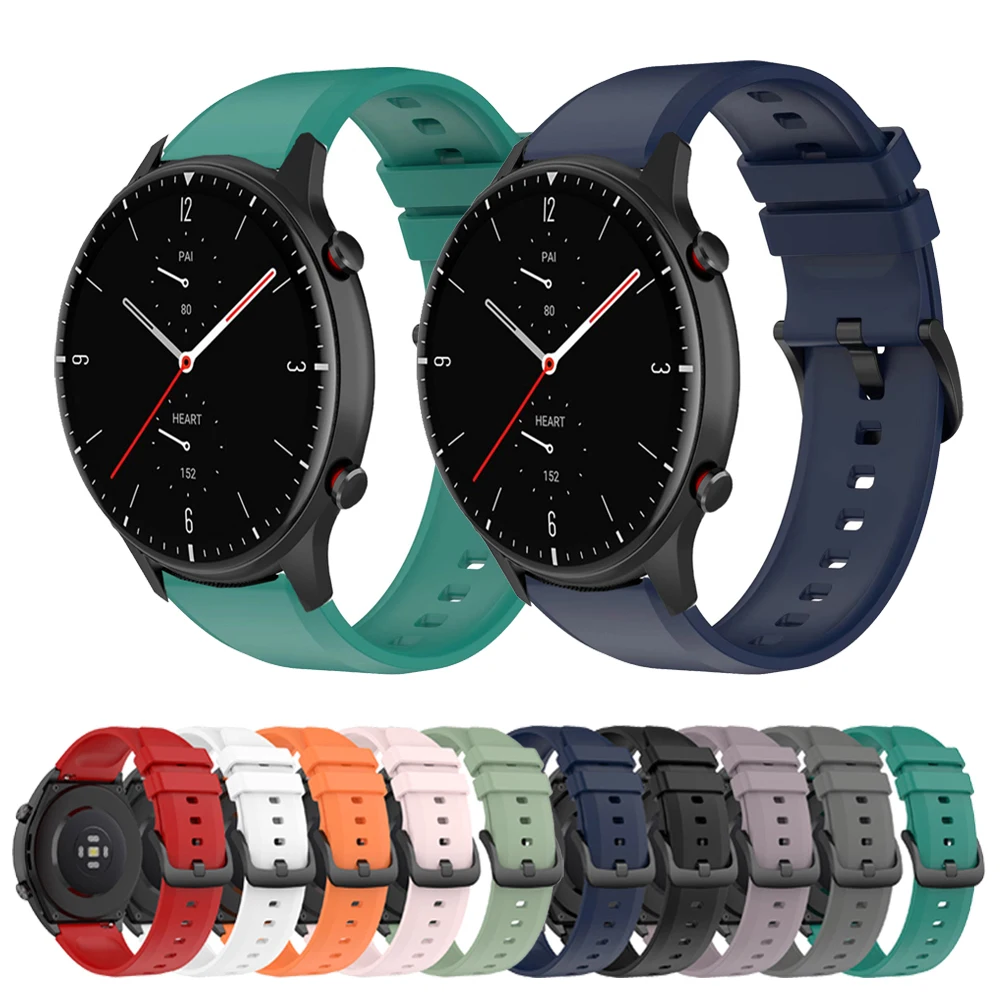 Correa de silicona para reloj inteligente Amazfit GTR 2 2E, repuesto de pulsera deportiva de 22mm para Amazfit GTR 47mm/Pace/Stratos 2 2S 3 1