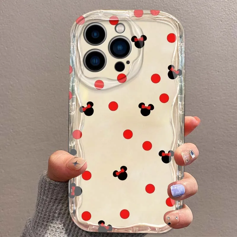 Funda Dot Mickey Mouse para iPhone XR 16 15 14 13 12 11 Pro Plus Max Mini Wave Oil funda de teléfono - imagen 5