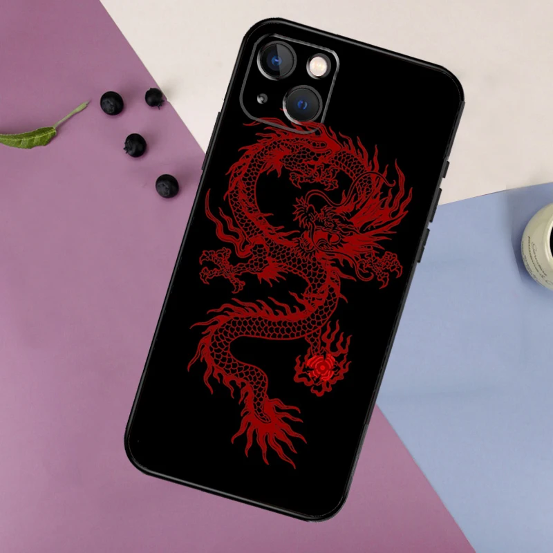 Funda de silicona de dragón chino para iPhone 17 15 14 13 12 11 Pro Max 16 Plus 12 13 Mini 16e 17 Air contraportada - imagen 3