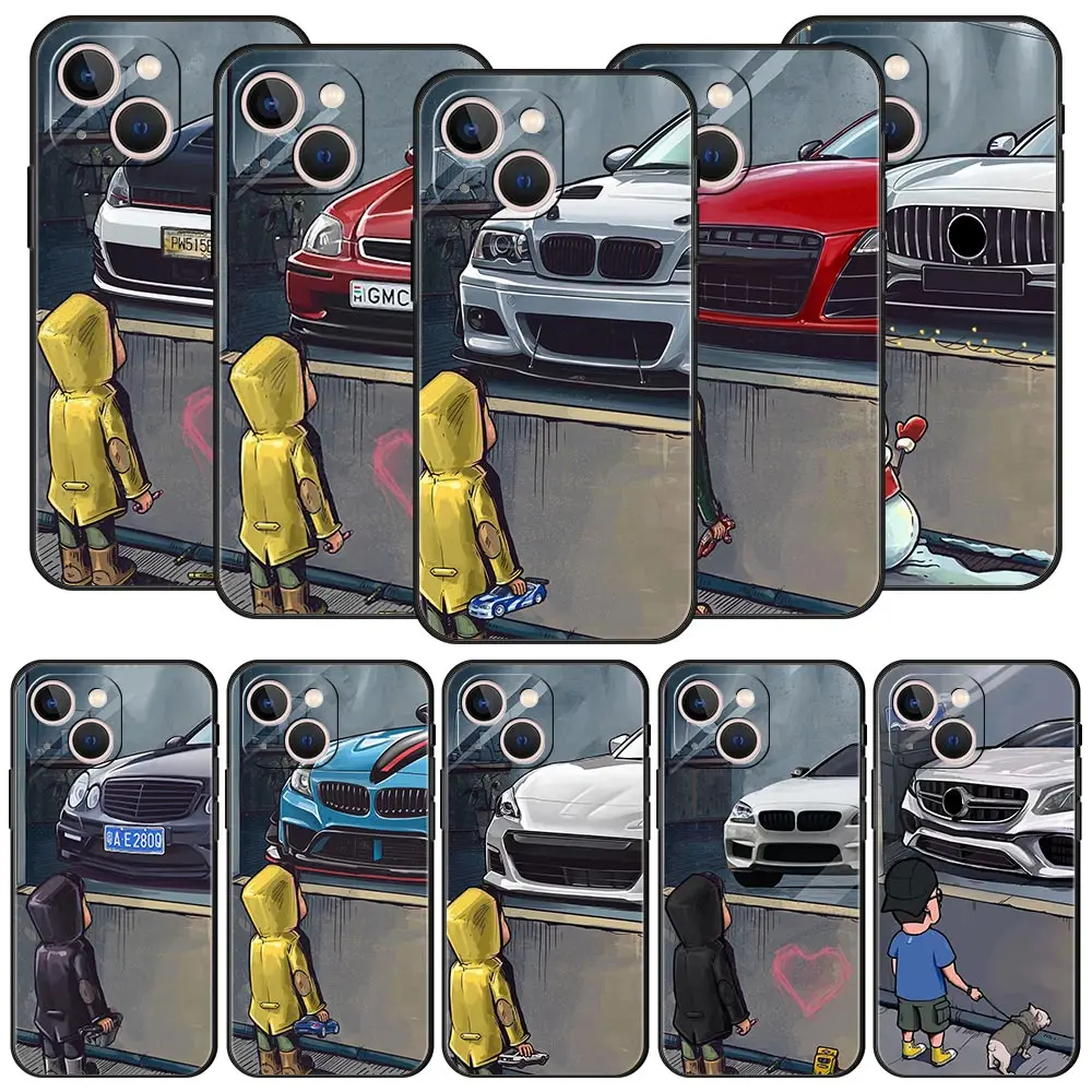 Funda de teléfono de silicona negra para Apple iPhone, iPhone 11, 15, 14 Pro MAX, 12, 13, 7, 8 Plus, X, XR, XS, MAX, SE