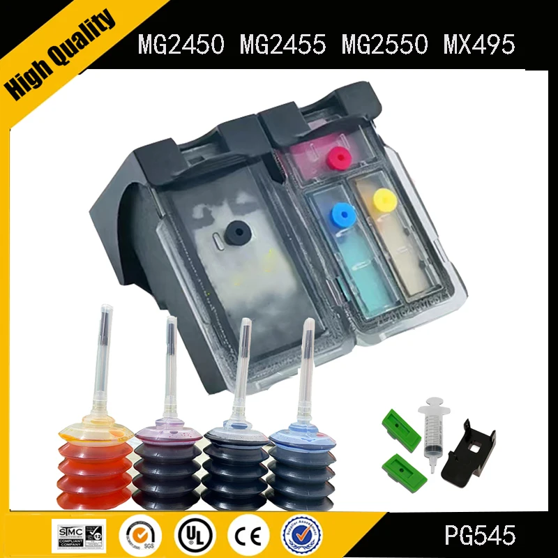 Einkshop-Reemplazo de cartucho de tinta para impresoras Canon, recambio de tinta para impresoras Canon IP2800, IP2850, MG2400, MG2450, MG2455, PG545XL, CL545 XL, PG545, CL546
