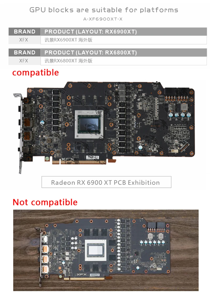 Bykski A-XF6900XT-X bloque de agua para XFX Radeon RX 6900 XT Speedster Merc 319 tarjeta GPU/bloque de radiador de cobre de cubierta completa - imagen 2