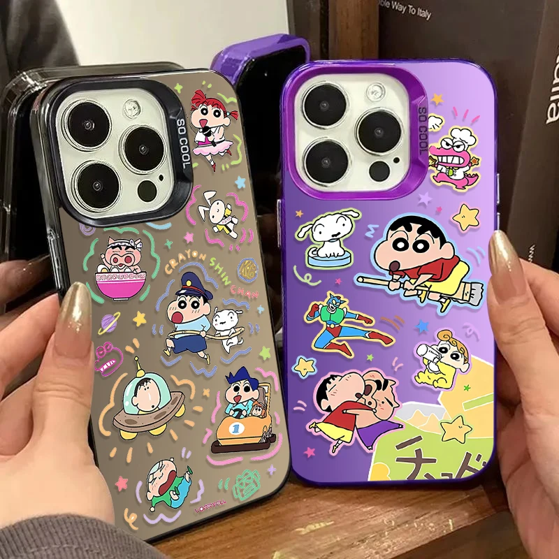 Lindo C-Crayon S-ShinChan Estuche rígido para Xiaomi Redmi Note 13 12 11 14 Pro Plus 4G 5G 12S 11S 10S 10 9 9S 12C 13C 14C A3 A4 Láser - imagen 2