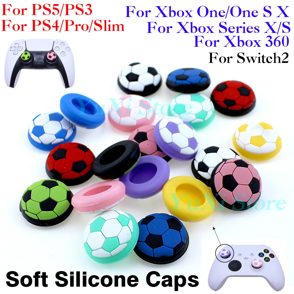 Tapas de agarre para Joystick de silicona suave, cubierta para Switch 2 Pro para PS5, PS4, PS3, Xbox One Series X S, tapas protectoras para controlador - imagen 2