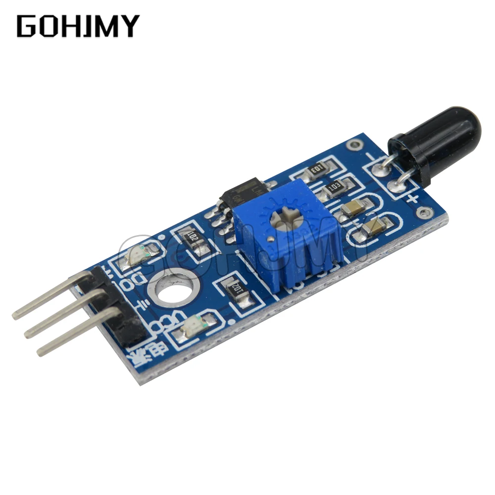 GOHJMY IR infrarrojo 3 cables módulo Sensor de detección de llama IR módulo Sensor de llama Detector Smartsense para Arduino