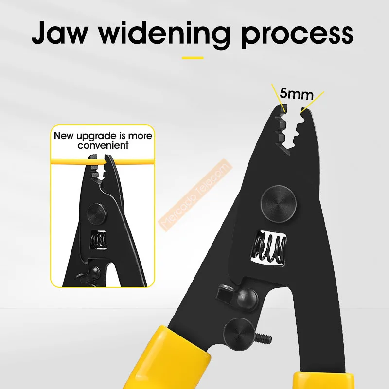 Kit de combinación de herramientas pelacables de fibra óptica CFS-3 Pelacables de fibra óptica de tres puertos o pelacables de cuero - imagen 3