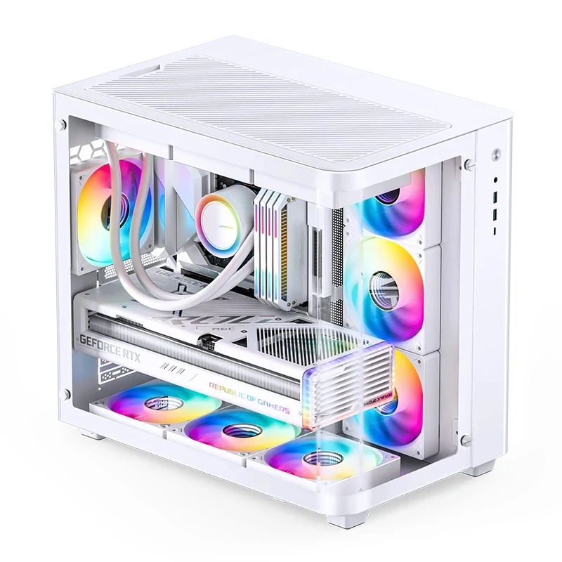 JONSBO-carcasa de ordenador TK-3, compatible con placa base ITX, M-ATX, ATX, fuente de alimentación ATX, tarjeta gráfica de menos de 420mm - imagen 5