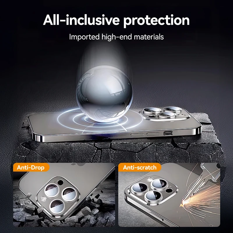 Joyroom para iPhone 16 Pro Max funda transparente para iPhone 15 14 13 Pro Max funda blanda transparente a prueba de golpes con protección de lente - imagen 4