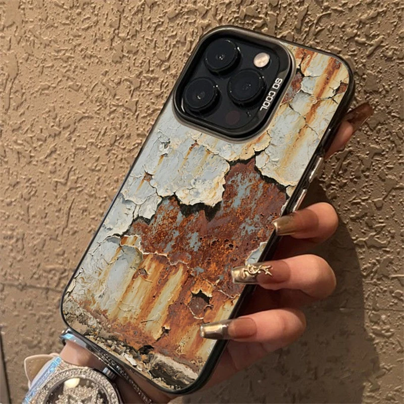 Funda plateada electrochapada oxidada de estilo Industrial Retro para Samsung Galaxy S25 Ultra S24 Plus S23 FE S22 A06 A16 A23 A26 A34 - imagen 5