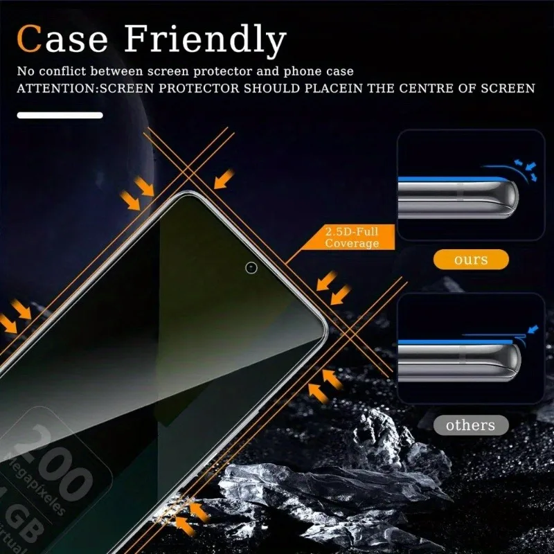 Protector de pantalla de privacidad para Honor Magic 7 6 Pro 6 Lite 5 Lite 300 200 Pro 200 Lite 90 Smart 100 Pro Glass, 2 uds. - imagen 3