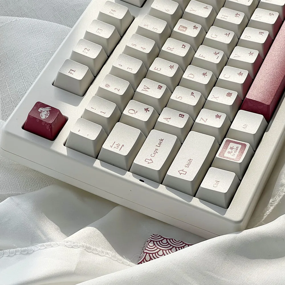 Teclado PBT de diseño Original, 140 teclas/juegos, perfil de cereza, sublimación para interruptores Corss Mx, Teclado mecánico para juegos