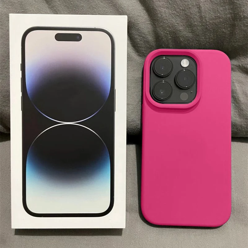 Para iPhone 13 14 15 12 11 Pro Max funda Original de silicona líquida para iPhone X XR XS MAX 8 7 Plus contraportada a prueba de golpes - imagen 3