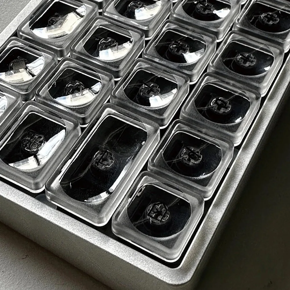 LCK-teclas transparentes para Cherry Kailh ChocV2, teclas de barra espaciadora de perfil bajo, 1u/1.25u/1.75u/2u/2.25u/2.75u/6.25u, sin tallado, PCT - imagen 4