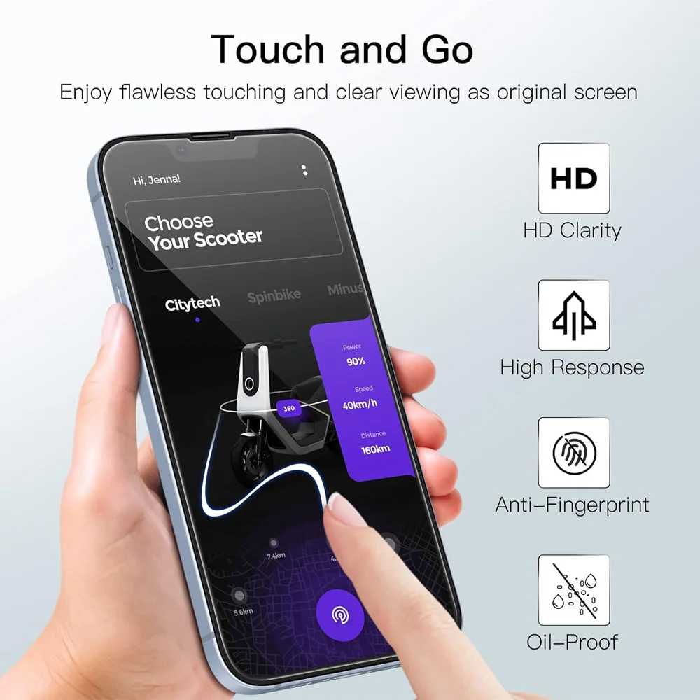 2-5 piezas de vidrio templado para iPhone 17 Pro Max protectores de pantalla de aire cubierta protectora de vidrio con pegamento - imagen 2