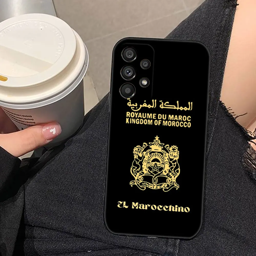Funda de teléfono con pasaporte y bandera de Marruecos para Samsung A14 A15 A16 A22 A23 A26 A32 A34 A35 A36 A42 A51 A52 A53 A54 A55 A56 A71 A73 - imagen 5