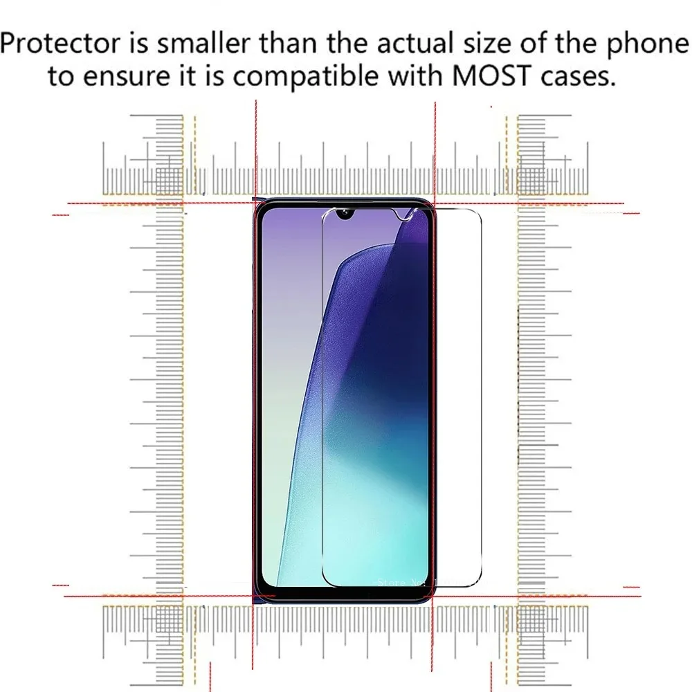 4 Uds vidrio para Redmi 14C Protector de pantalla para Xiaomi Redmi 13C 13 12C 12 10A 10C 10 9C 9A 9 pantalla antiarañazos vidrio templado - imagen 2