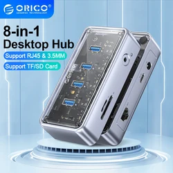 ORICO Hub USB-C Multipuerto Metálico con USB-A 5Gbps