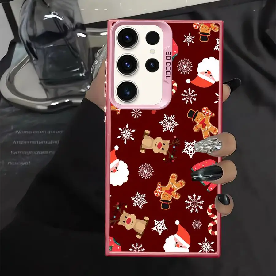 Funda trasera de teléfono para Samsung Galaxy S20 Plus Note 20 Ultra S25 S21 S23 S23 S24 FE S22 lindo Navidad - imagen 3