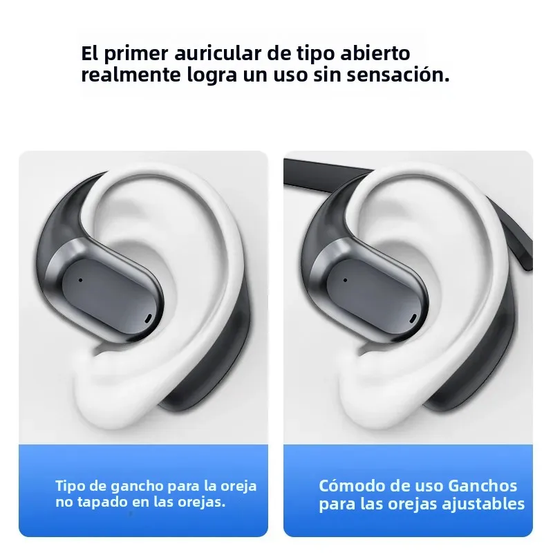 Auriculares inalámbricos con Bluetooth OWS, cascos abiertos con conducción de aire, gancho para la oreja, manos libres, cancelación de ruido, audífonos deportivos - imagen 4