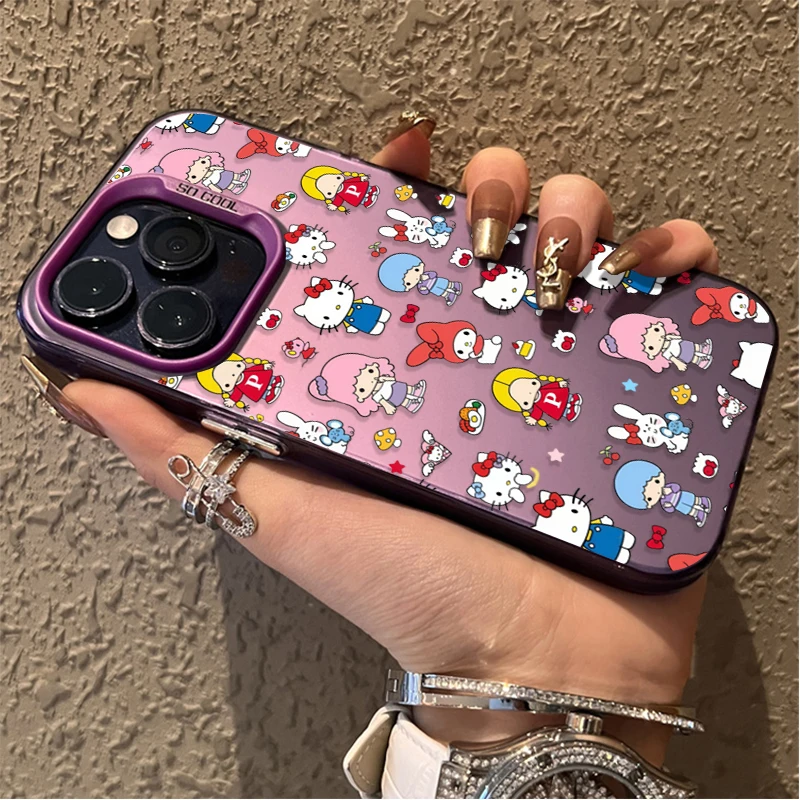 Funda de teléfono Hello Kitty Sanrio para Samsung Galaxy S23 S24 S25 S22 Ultra S21 Plus FE A56 A36 A26 5G A16 A06 4G Note 20