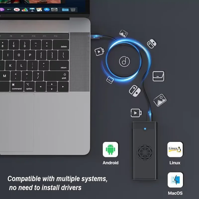 Caja SSD M.2 NVME SATA de 10Gbps con ventilador de refrigeración incorporado carcasa SSD tipo C adaptador NVME NGFF SSD compatible con M.2 2242 2260 2280 - imagen 2