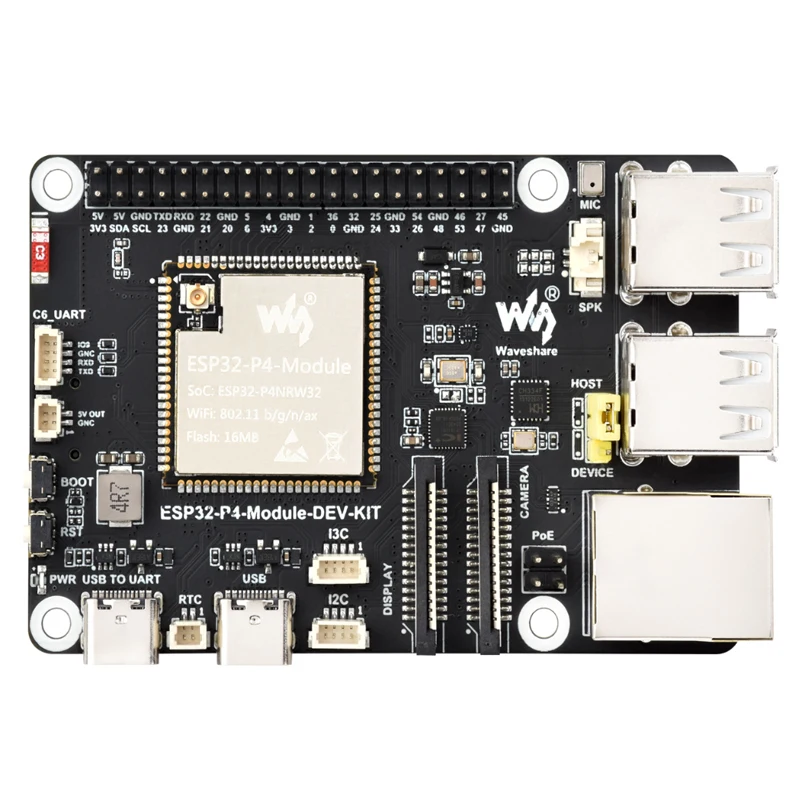 Placa de desarrollo Waveshare ESP32-P4 basada en ESP32-P4 y ESP32-C6 pantalla táctil DSI de 7,0/10,1 pulgadas para Arduino IDE ESP-IDF - imagen 2