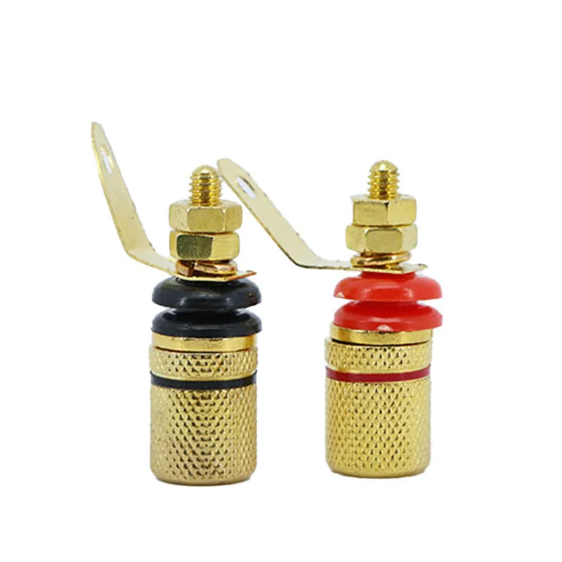 5 pares 5 negro 5 rojo chapado en oro conector Banana aislamiento terminales de sonido altavoz antiimpacto conector de poste de unión de plátano h - imagen 5