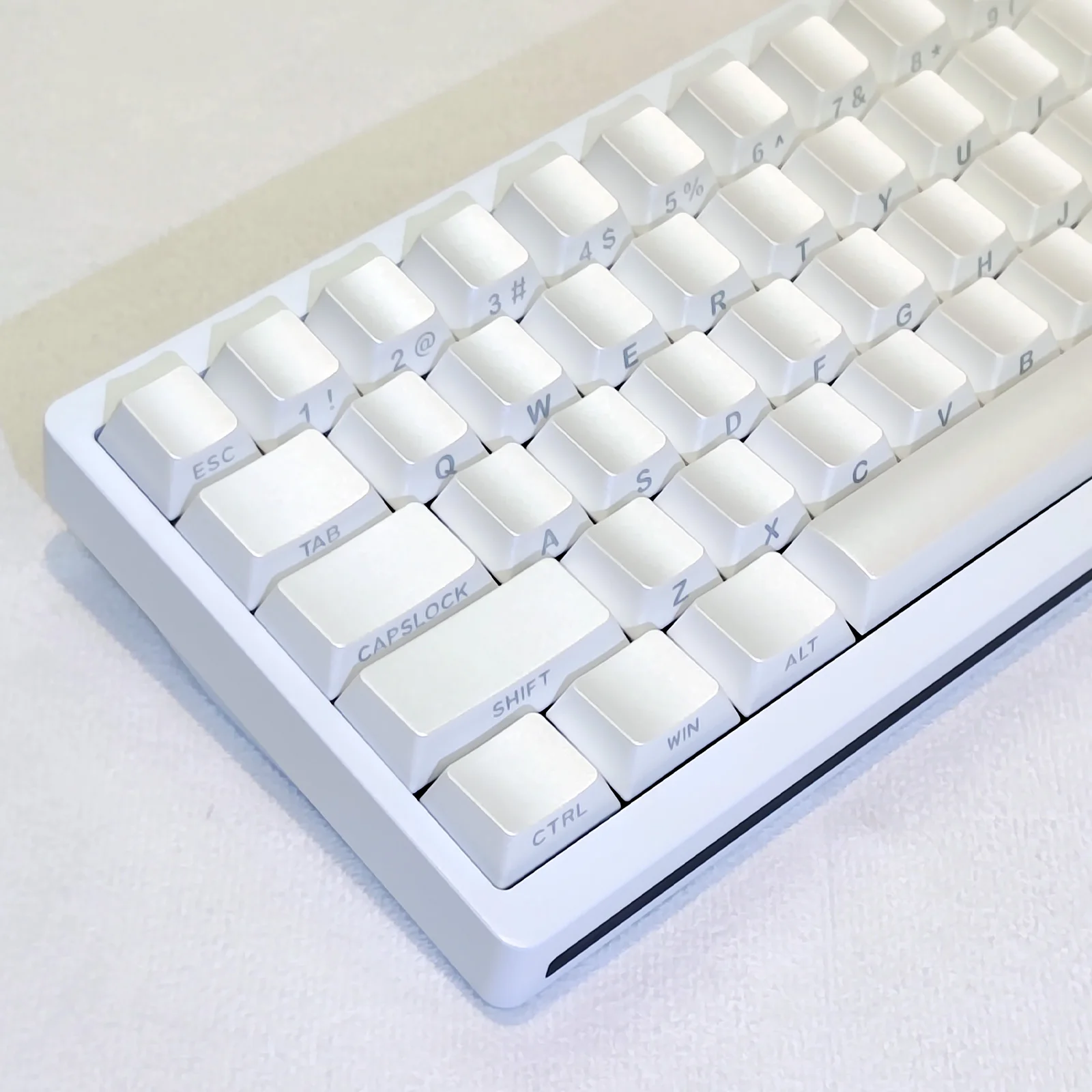 Teclas de perfil de cereza blanca perla con estampado lateral de doble disparo PBT, 80 teclas para teclados mecánicos 60/61/64/65/67/68 - imagen 5