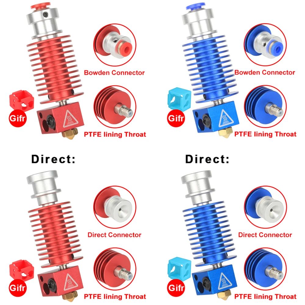 E3D V6 Hotend j-head Prusa I3 Voron Ender3 Bowder Direct Volcano extrusora de extremo caliente de 1,75mm para piezas de impresora 3D - imagen 5