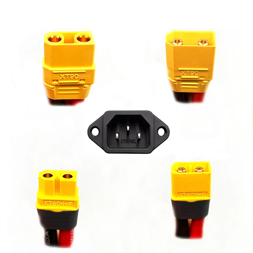 Enchufe de carga de batería de bicicleta eléctrica, Conector de coche eléctrico, enchufe de carga Universal, tres cables verticales 10AWG para vehículo de 36V 48V - imagen 3