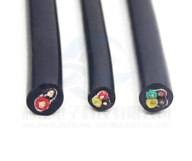 Cable de cubierta de 2M/5M, 2, 3, 4, 5, 6, 7, 8 núcleos, goma de silicona Flexible supersuave, 25, 24, 22, 20, 18, 17, 15, 13, 11, 10 AWG, Cable de cobre de alimentación - imagen 4