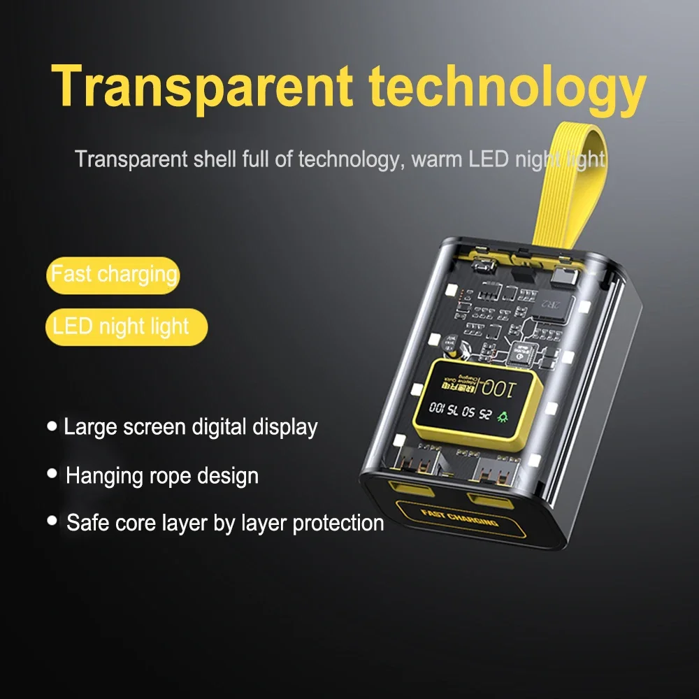 Caja de cargador de batería 3*18650, caja de Banco de energía DIY, caja de carga rápida con luz LED nocturna cálida, caja de batería DIY - imagen 2