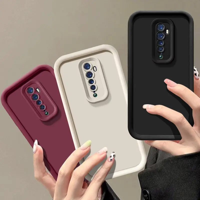 Para OPPO Reno2 Z funda OPPO Reno2 F funda de teléfono OPPO Reno 2ZMatte contraportada sensación de piel protección a prueba de golpes