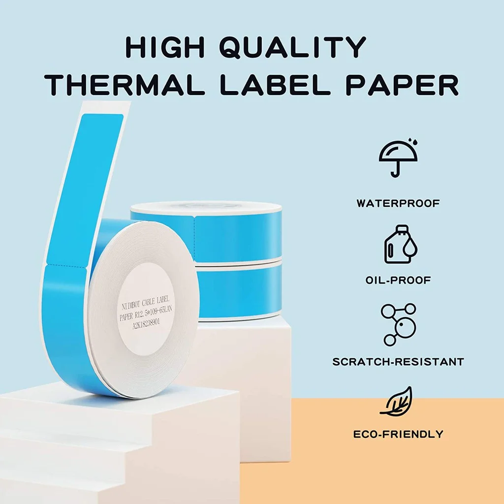 Niimbot D110 Mini impresora portátil inteligente pegatina de Cable térmico autoadhesiva etiqueta de fibra de identificación impermeable para D101/D11/H1 - imagen 4