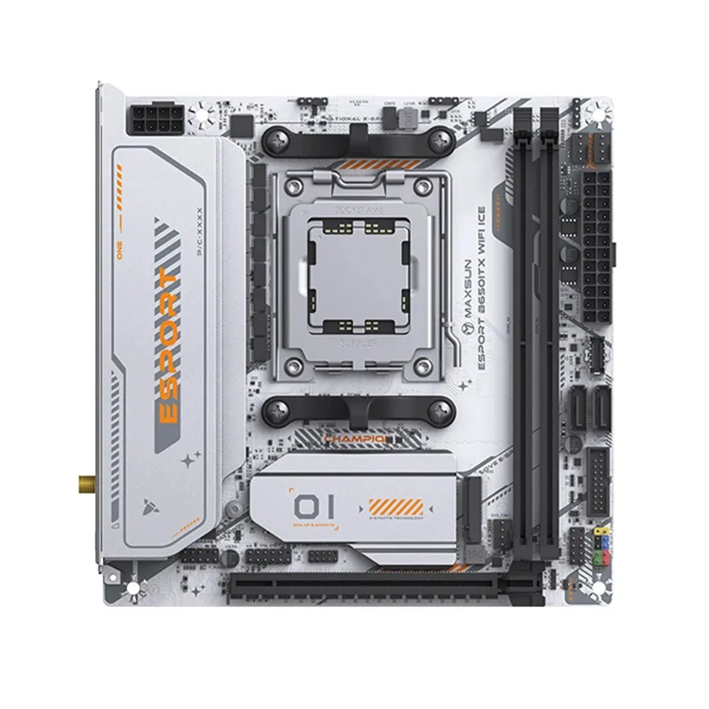 Maxsun B650M eSport juego de placa base AM5 R5 9600X 2*16GB 6000Mhz DDR5 RAM compatible con 1 * PCIe5.0x16 M.2 ARGB WIFI 6 integrado B650 ITX - imagen 2