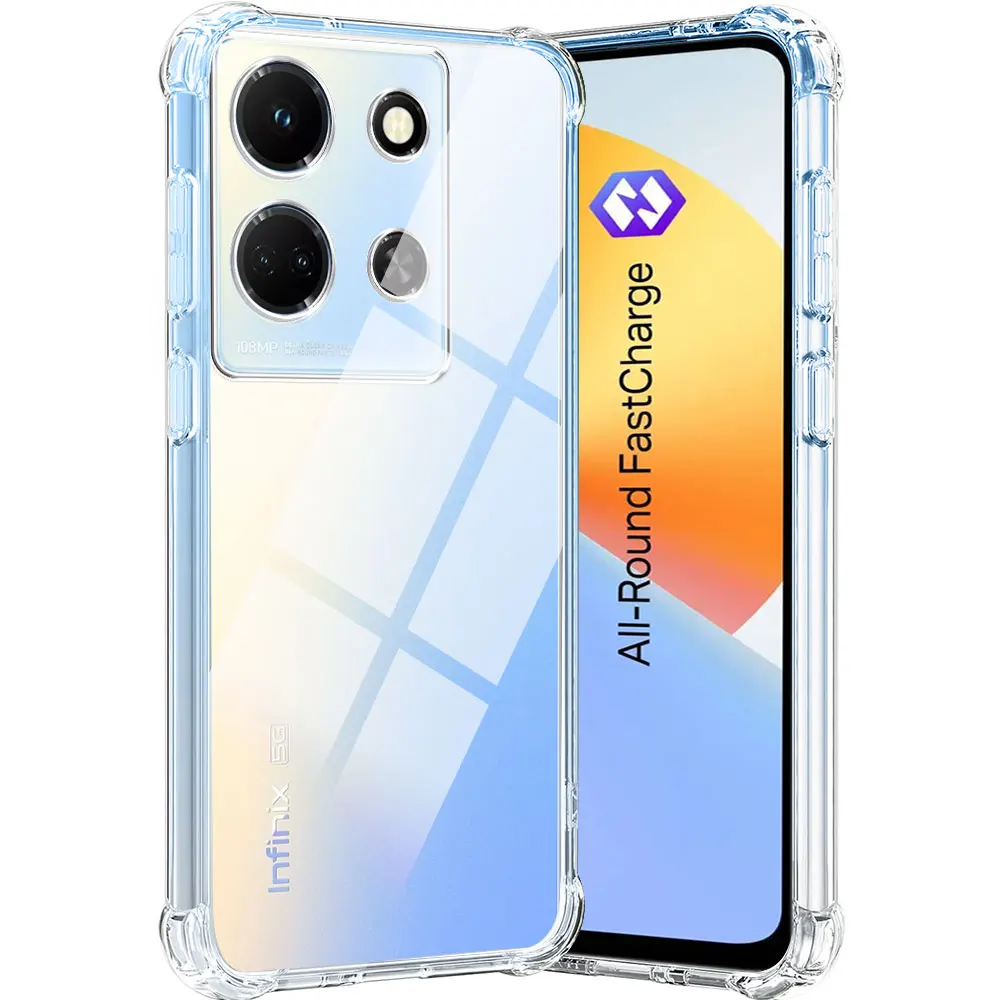 Para Infinix Smart 9 8 7 6 Note 30 40 Pro Plus 12 11 Pro VIP Zero 30 40 GT 20 Pro funda transparente de silicona suave a prueba de golpes