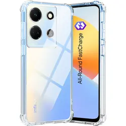Funda transparente de silicona antigolpes para Infinix
