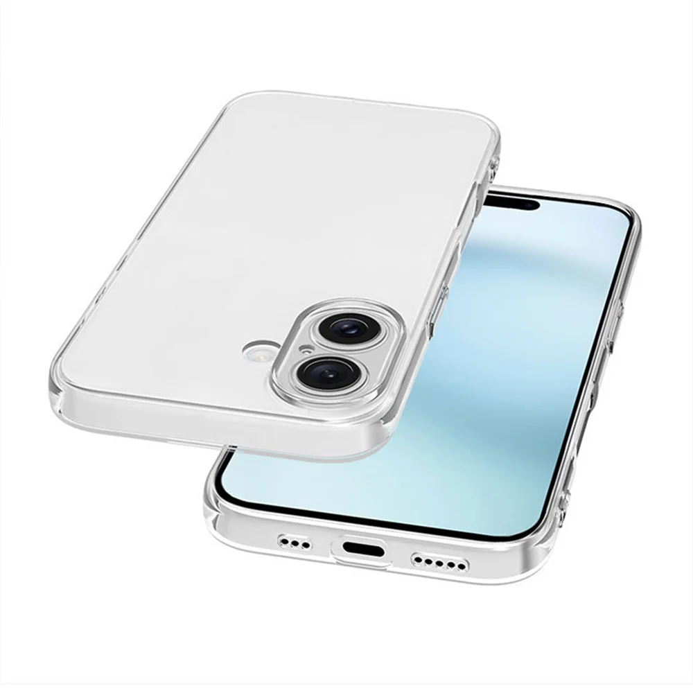 Funda de TPU transparente de silicona ultrafina para Iphone 16 Pro Max Plus plus Fit, funda protectora de silicona transparente y suave - imagen 4
