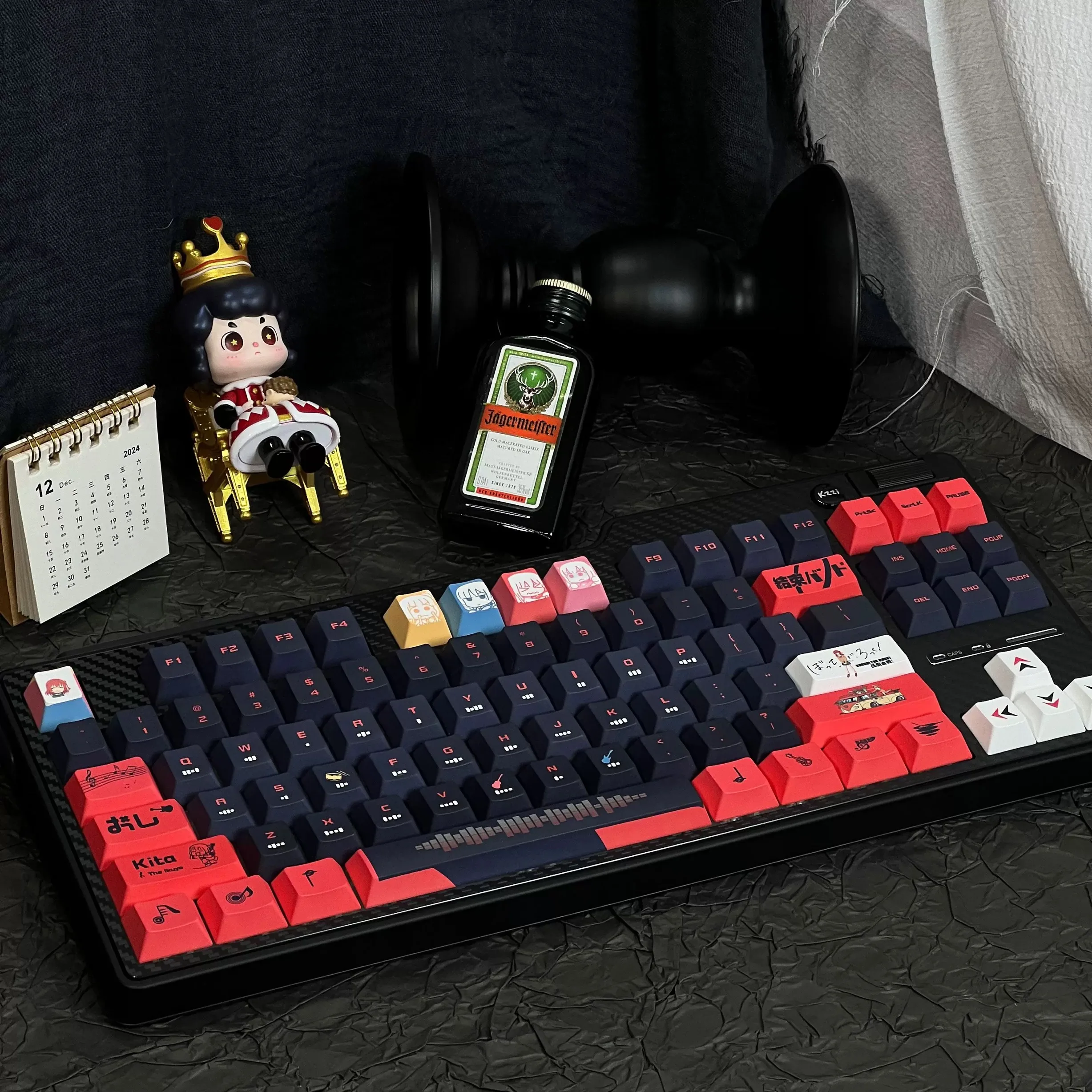 ¡BOCCHI LA ROCA! Kita Ikuyo128 teclas Teclado mecánico Keycap transparente sublimación térmica Keycap personalizado PBT Keycap - imagen 3