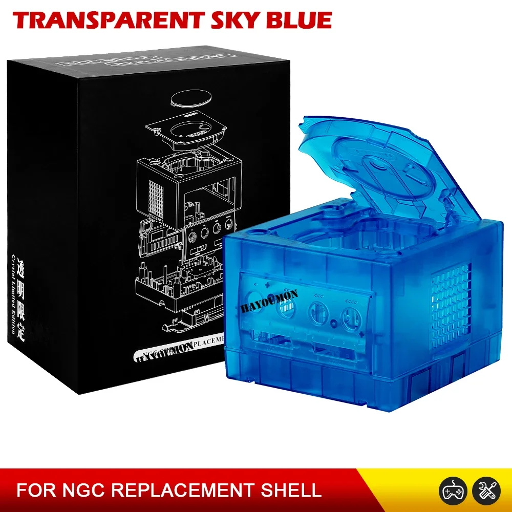 Nueva carcasa de repuesto transparente azul cielo para consola de juegos Gamecube NGC GC DOL-101 DOL-001 consola de juegos Dropshippi