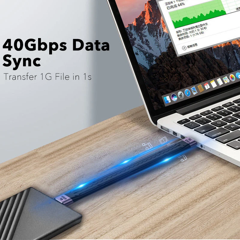 Cable USB‑C 4.0 40Gbps 240W PD 8K@60Hz para MacBook Pro - imagen 2