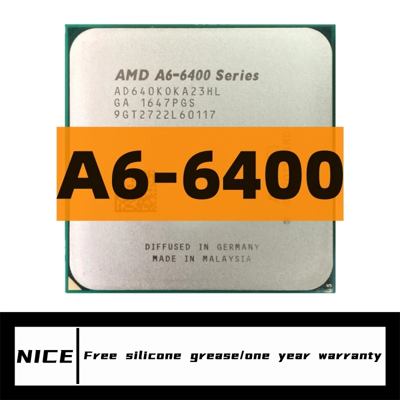 A6-Series-procesador de CPU de doble núcleo, A6-6400, 3,9G, 65W, AD640BOKA23HL, Socket FM2