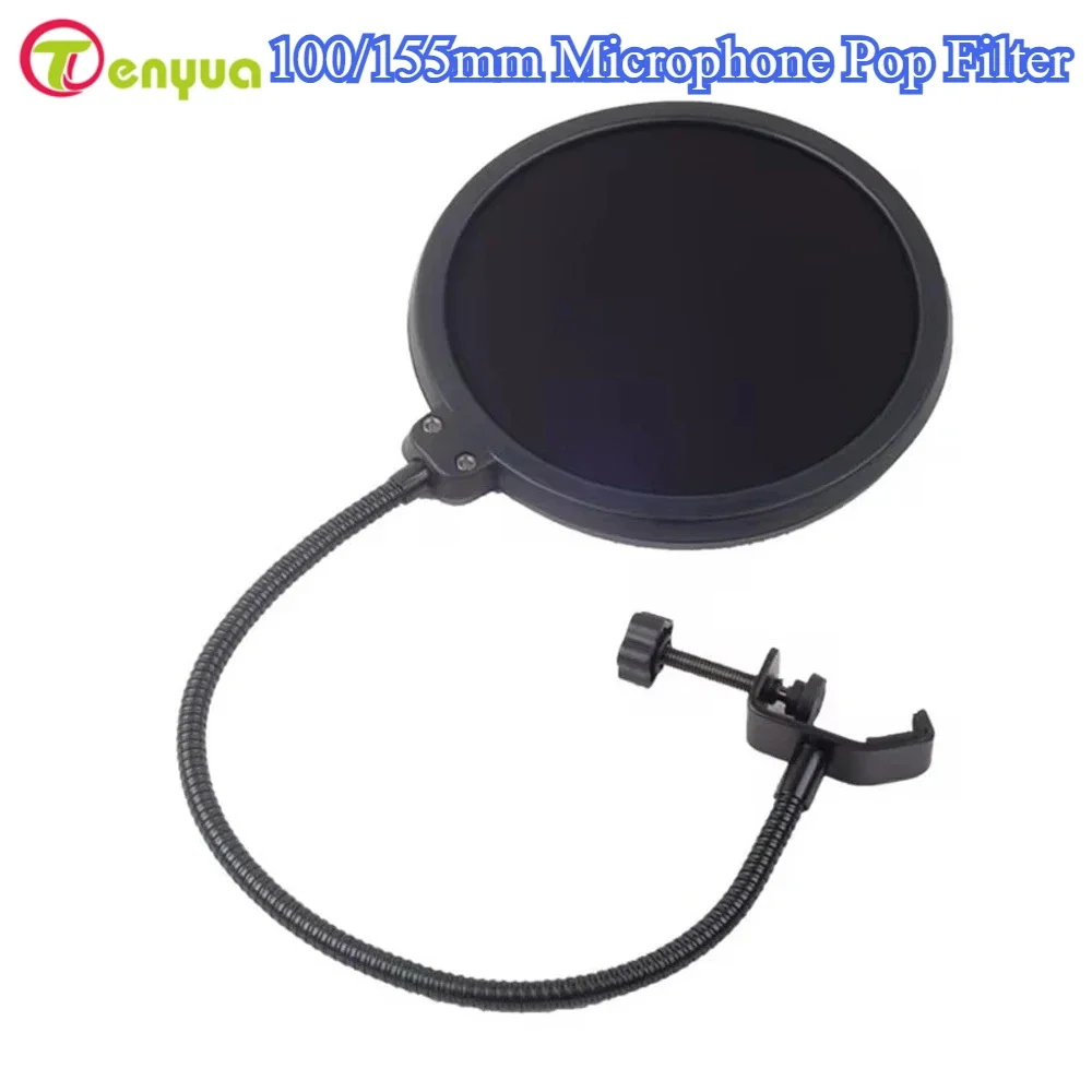 Micrófono de estudio de doble capa de 100/155mm, filtro de sonido Flexible con pantalla de viento para transmisión de Karaoke, accesorios de grabación de Podcast - imagen 3